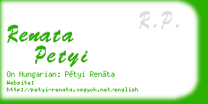 renata petyi business card