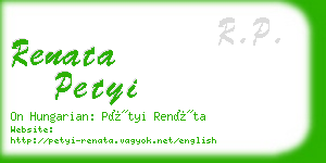 renata petyi business card